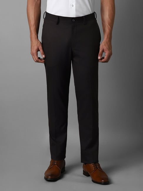 Louis Philippe Black Slim Fit Trousers-picture-21
