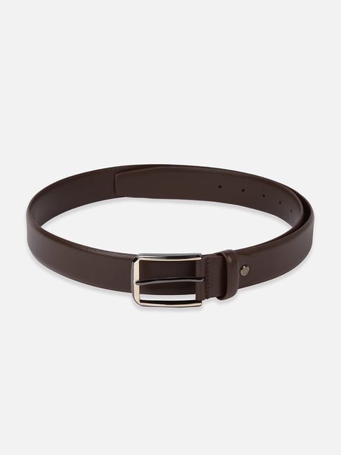 Peter England Black Leather Waist Belt For Men-picture-15