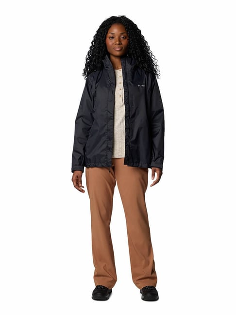 Buy Columbia Jet Black Arcadia Hooded Rain Jacket for Women's