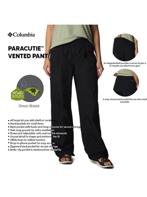 Columbia Womens Black Omni-Shield Paracutie Vented Pant