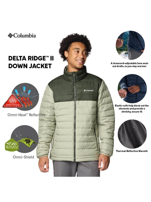 Columbia Mens Green Omni-Heat Reflective Powder Lite II Jacket