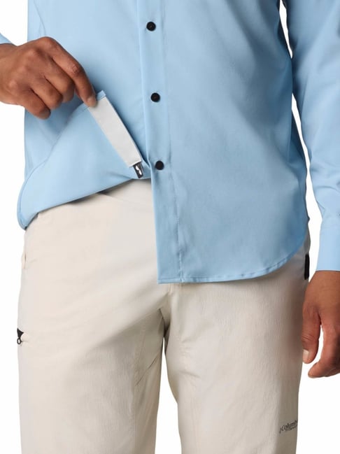 Buy Columbia Mens Blue Broad Spectrum Summit Valley Woven Shirt