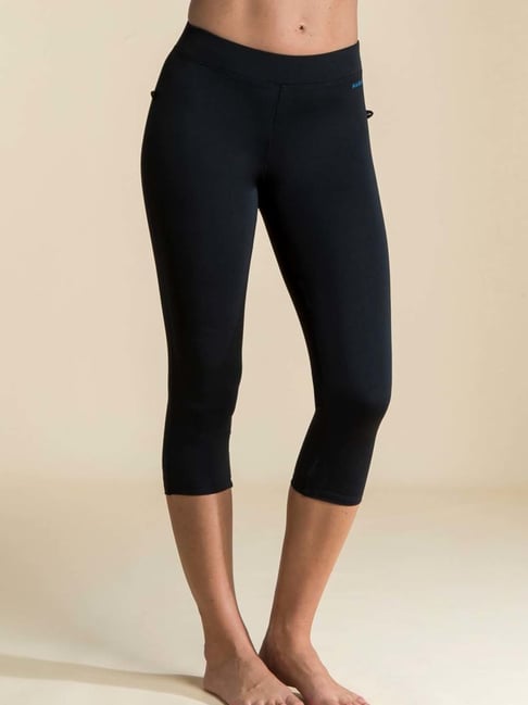 Nabaiji by Decathlon Black Plain Swimming Leggings