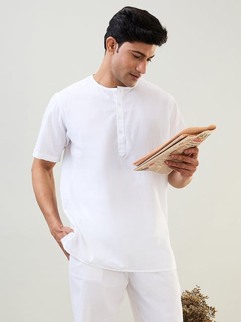 Buy SleepZ by Raymond White Cotton Comfort Fit Thermal Top for