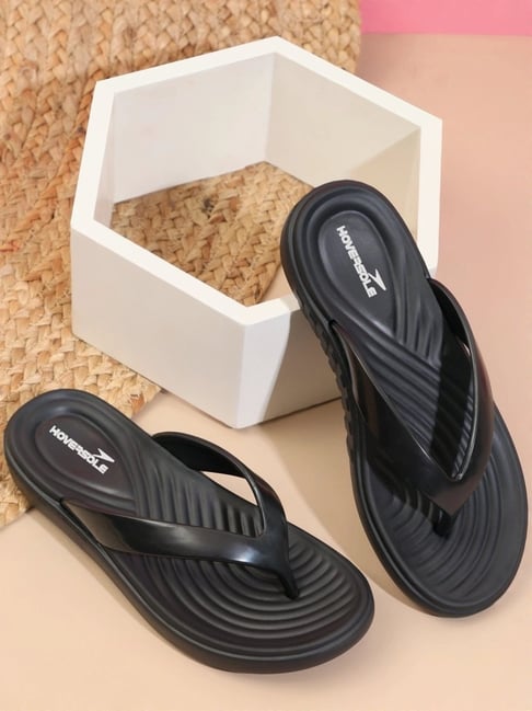 Hoversole Women's Triple Black Purasoft Flips