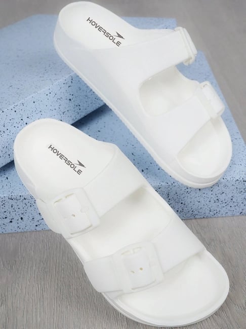 Hoversole Women's Triple White Evanith WR Sandals