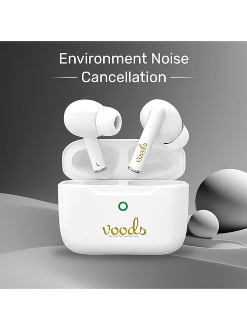 Buy Voods White Airbuds Active True Wireless Earbuds with ENC at