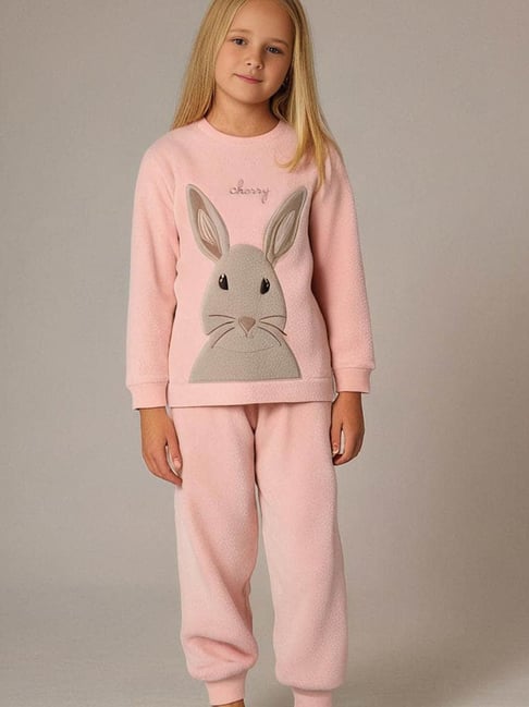 Cherry Crumble By Nitt Hyman Girls Peach Regular Nightsuit