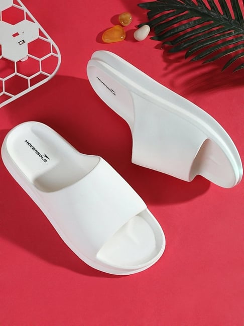 Hoversole Men's Triple White Aeroflow Slides