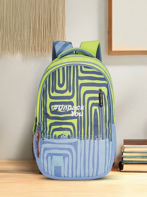 Nasher Miles Psychology Green & Teal Printed Laptop Backpack-picture-36