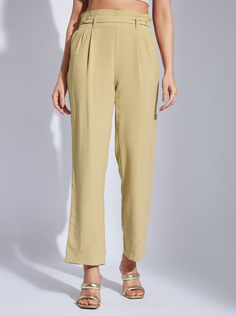 Latin Quarters Beige Regular Fit Casual Trousers-picture-36