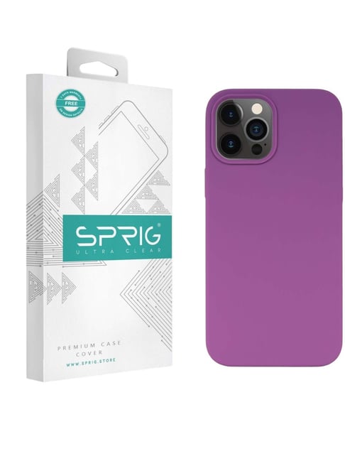 Sprig Liquid Silicone Back Cover for APPLE iPhone 12 Pro Max (Purple)
