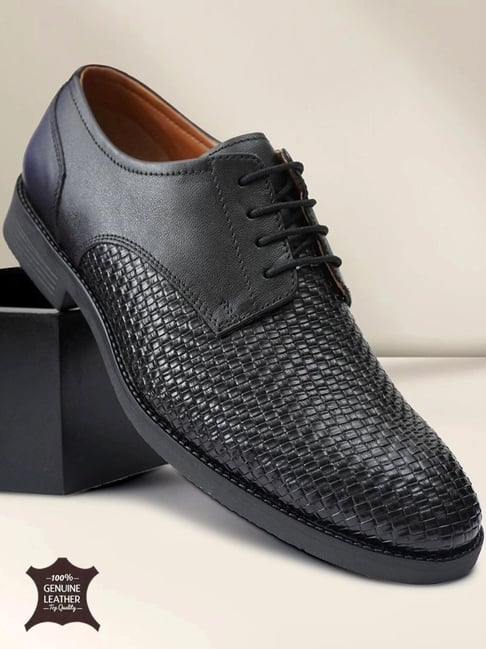 Hoversole X Nico Nerini Men's Vesperis Black Leather Derby Shoes