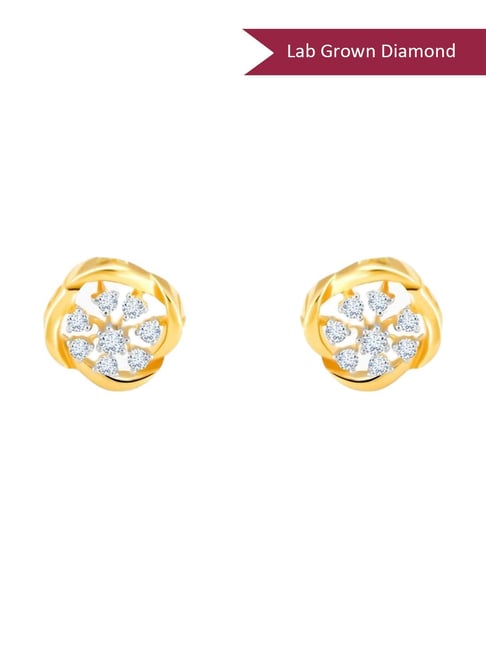 GIVA Lab Grown Diamond 14k (585) Gold Earrings for Women