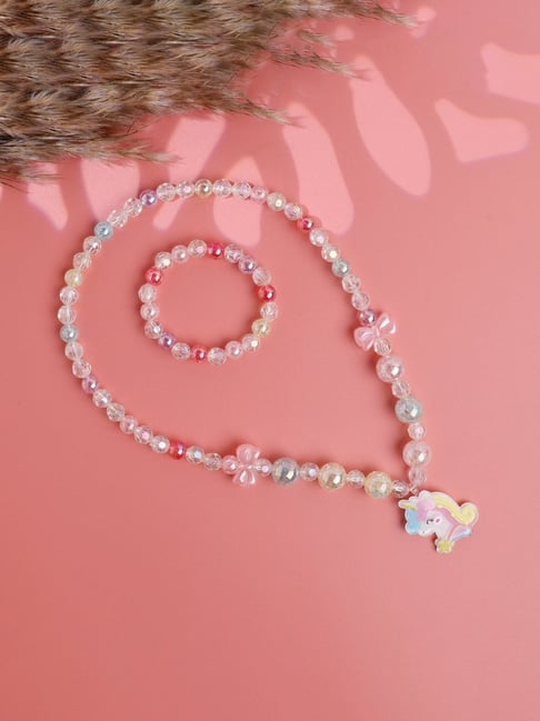 Jewelz Multi-Color Unicorn Dreams Necklace & Bracelet Set