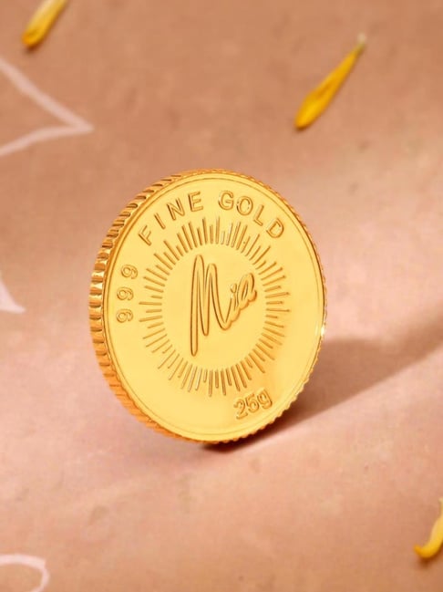 Mia by Tanishq 24k (999) 25 gm Lotus Gold Coin