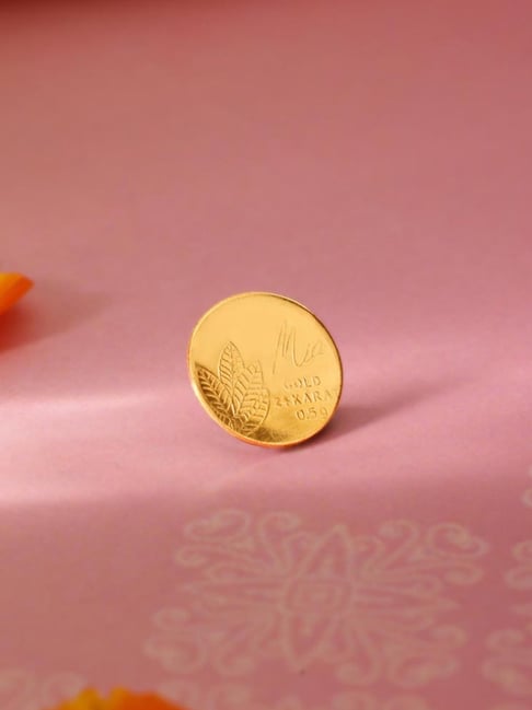 Mia by Tanishq 24k (999) 0.5 gm Mango Leaf Gold Coin