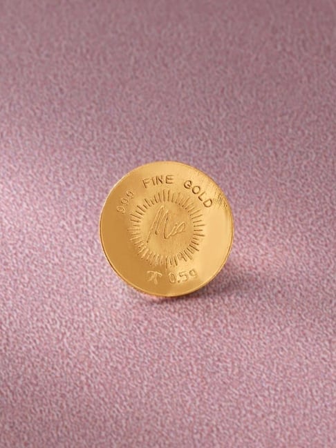 Mia by Tanishq 24k (999) 0.5 gm Lotus Gold Coin