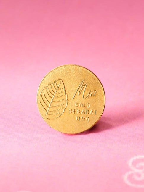 Buy Mia by Tanishq 24k (999) gm Tulsi Gold Coin Online At Best