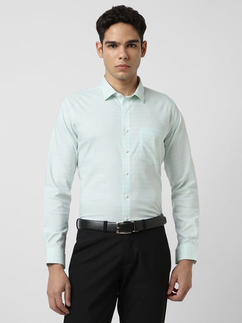Van Heusen Green Slim Fit Check Shirt-picture-25
