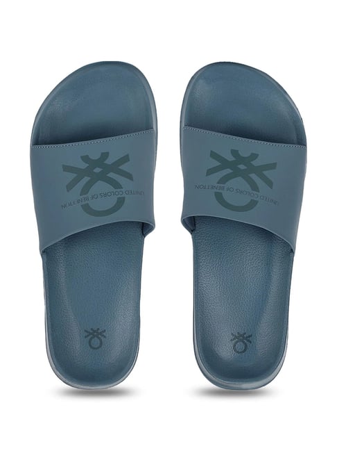 United Colors of Benetton Men's Blue Slides-image-26