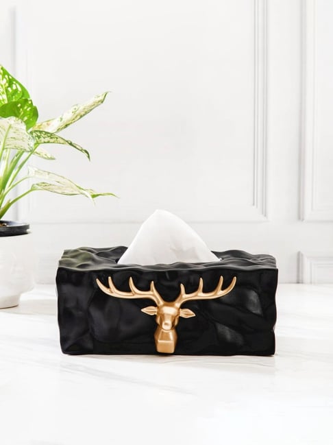 Smokey Cocktail Black Resin Abstract Musk Tissue Box Handmade-picture-18