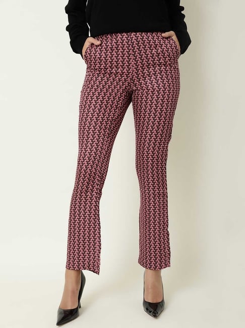 RAREISM Beige Viscose Printed Trousers-picture-17