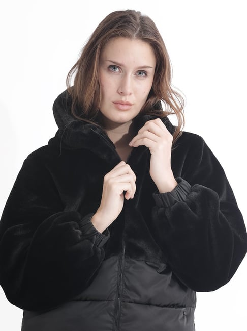 RAREISM Black Polyester Solid Long Sleeves Jacket-picture-14