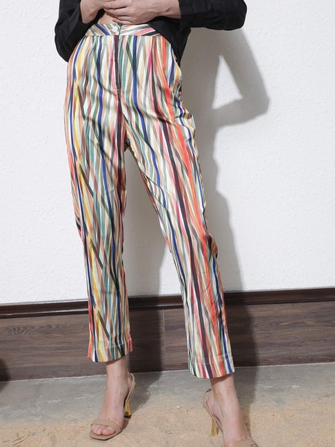 RAREISM Multi Modal Striped Trousers-picture-33