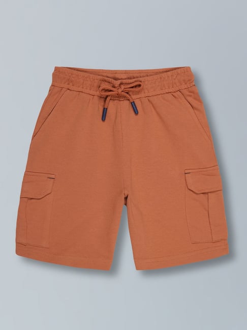 Plum Tree Red Cotton Regular Fit Shorts-picture-28