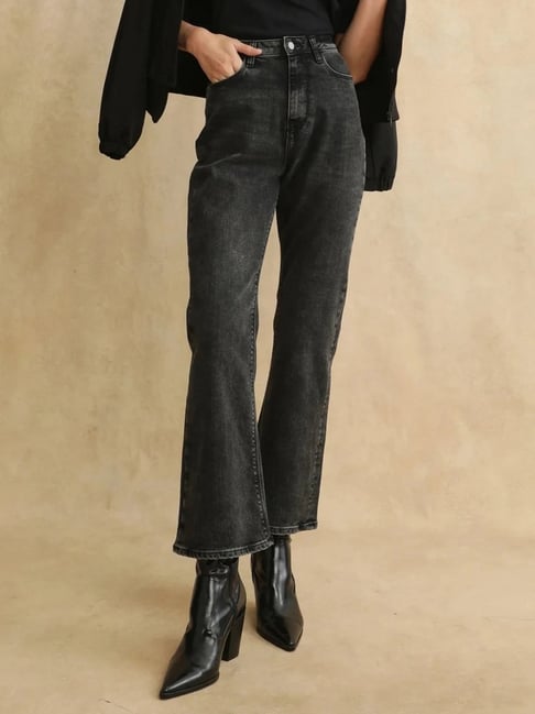 RAREISM Black Cotton Blend Solid Jeans-picture-33