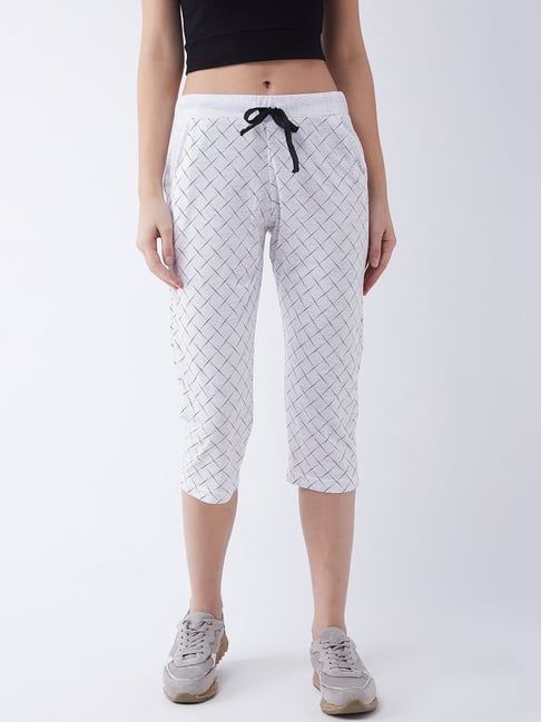 FEMEA White Cotton Print Capri-picture-14