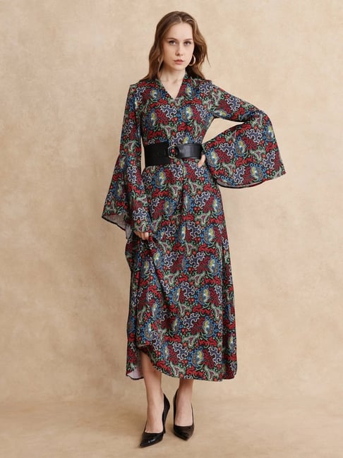 RAREISM Multi Cotton Blend Printed Long Sleeves Dress-picture-12