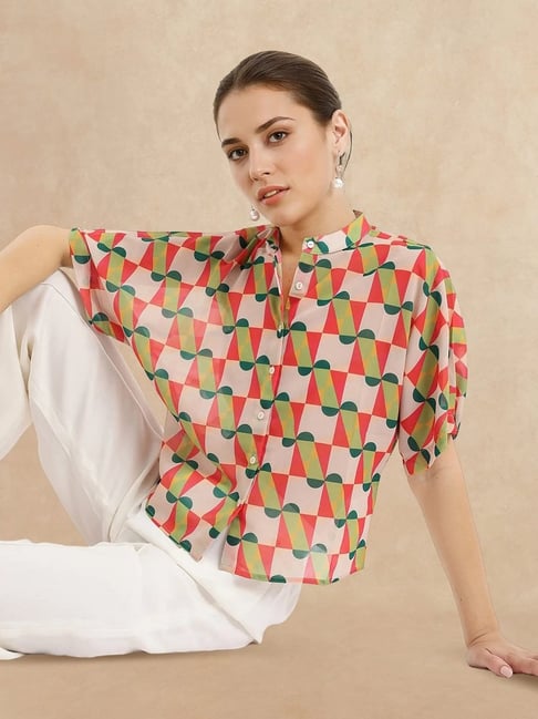 RAREISM Multi Cotton Blend Printed Short Sleeves Shirt-picture-22