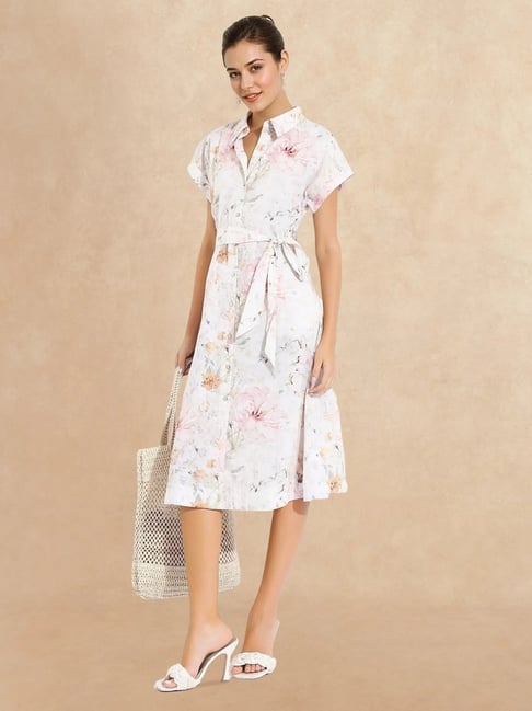 RAREISM Multi Cotton Blend Printed Short Sleeves Dress-picture-11