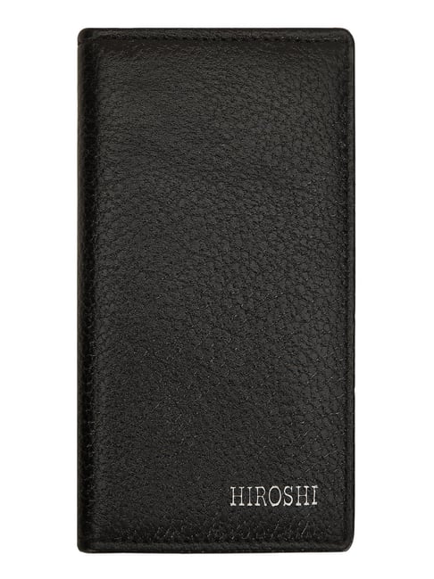 HIROSHI Black Textured Leather Bi-Fold Wallet-picture-27