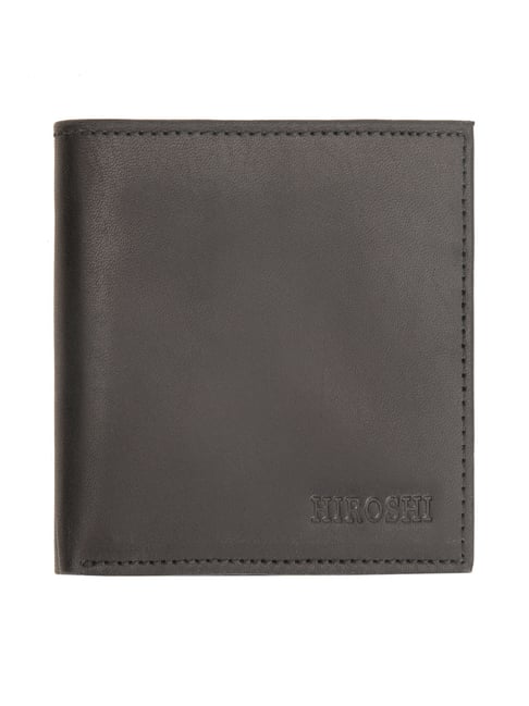 HIROSHI Black Leather Bi-Fold Wallet-picture-45