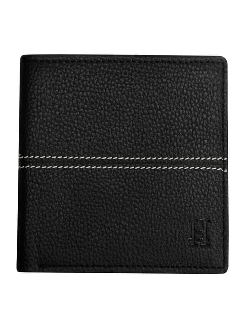 HIROSHI Black Textured Leather Bi-Fold Wallet-picture-22
