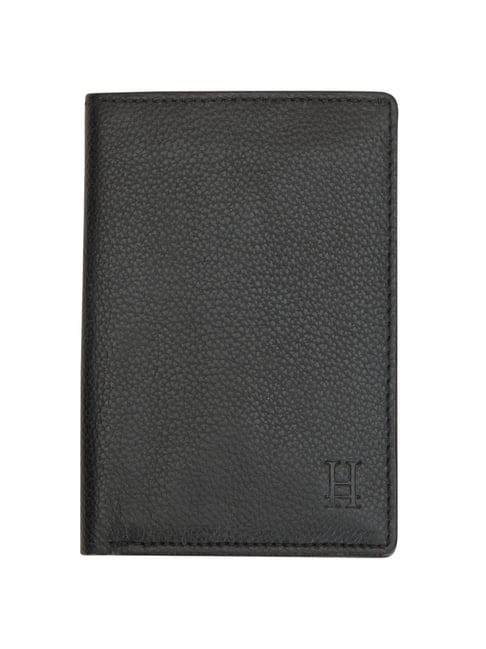 HIROSHI Black Textured Leather Bi-Fold Wallet-picture-35