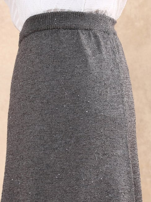 レディース rosemuse tweed like ribbon skirt グレー M