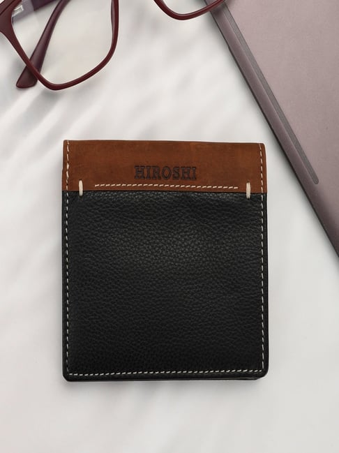 HIROSHI Black Textured Leather Card Holder-picture-20
