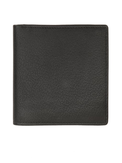 HIROSHI Black Leather Bi-Fold Wallet