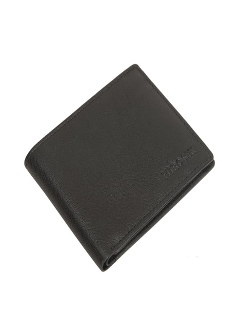 HIROSHI Black Leather Bi-Fold Wallet