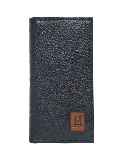 HIROSHI Black Textured Leather Bi-Fold Wallet-picture-39