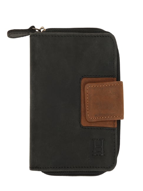 HIROSHI Black Leather Bi-Fold Wallet-picture-42