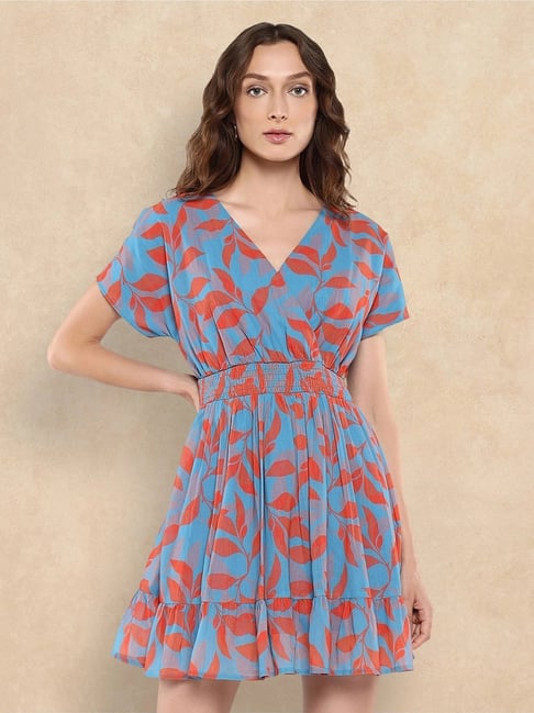 RAREISM Multi Cotton Blend Printed Short Sleeves Dress-picture-16