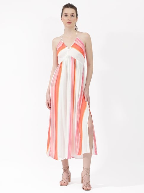 RAREISM Multi Viscose Striped Sleeveless Dress-picture-35