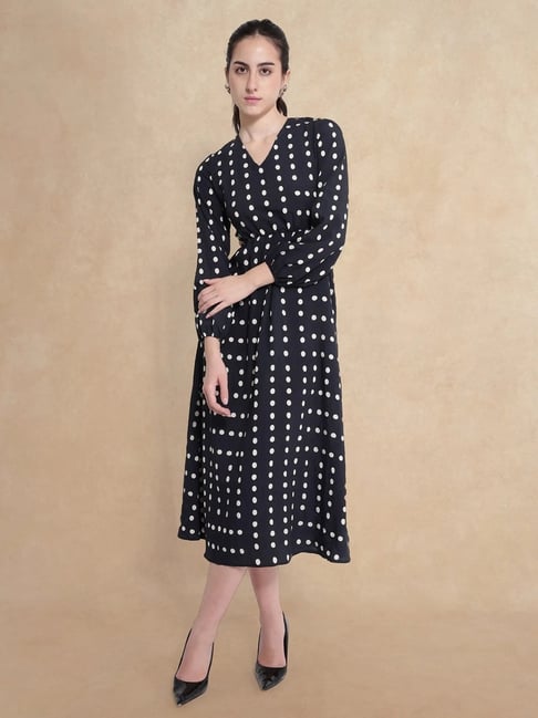 RAREISM Black Cotton Blend Printed Long Sleeves Dress-picture-18