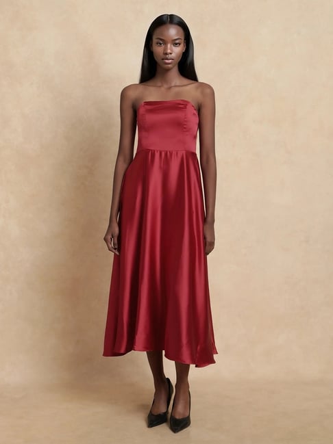 open lace back dress Hotheart Womens Sexy Wrapped Chest Sleeveless Gradient Color Hollow Hem  Dress Beach Dress Vacation Long Dress Red at Amazon Women's Clothing store