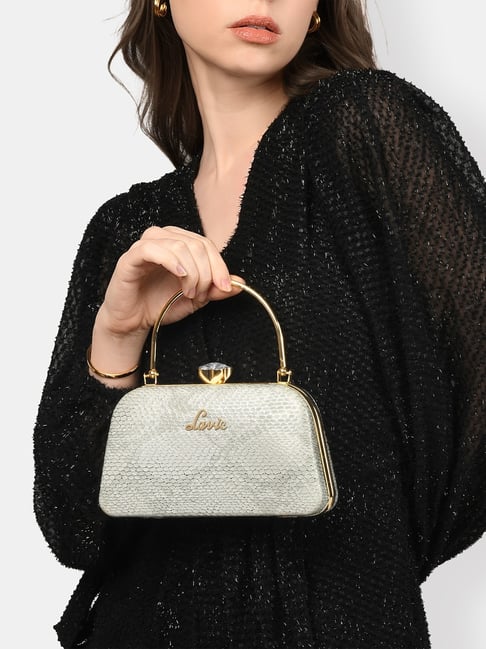 Lavie Twink White Animal Effect Small Clutch